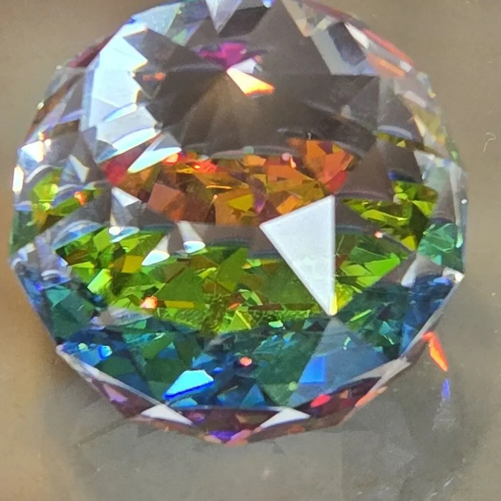 Swarovski Crystal Society SCS Black Swan Logo Faceted Crystal Ball Paperweight